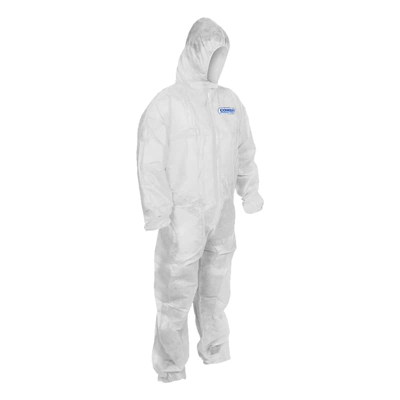 Combat PP Disposable Overalls White - 5 Pack
