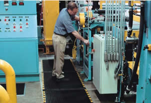 Anti Fatigue Mat - Texture Top Yellow Black Border