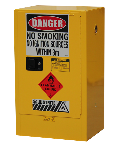 60 Litre Justrite Flammable Cabinet 2 Shelves 1 Door
