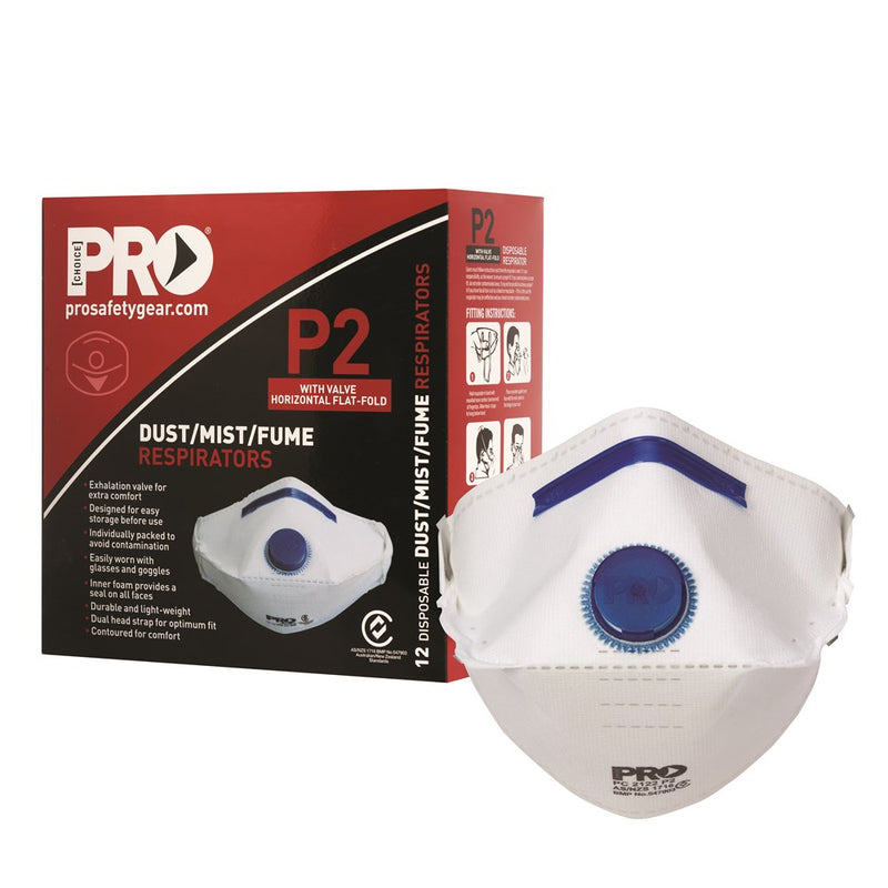 Disposable P2 Mask - Flatfold - with Valve