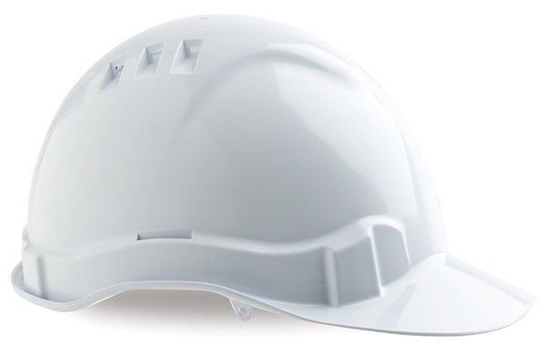 Hard Hat Vented 6 Point Harness White