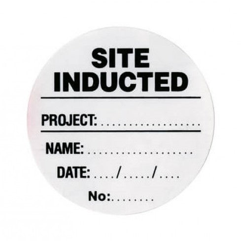 Hard Hat Induction Stickers - Pack 50
