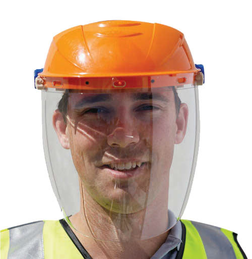 Striker Browguard and Clear Visor Assembled