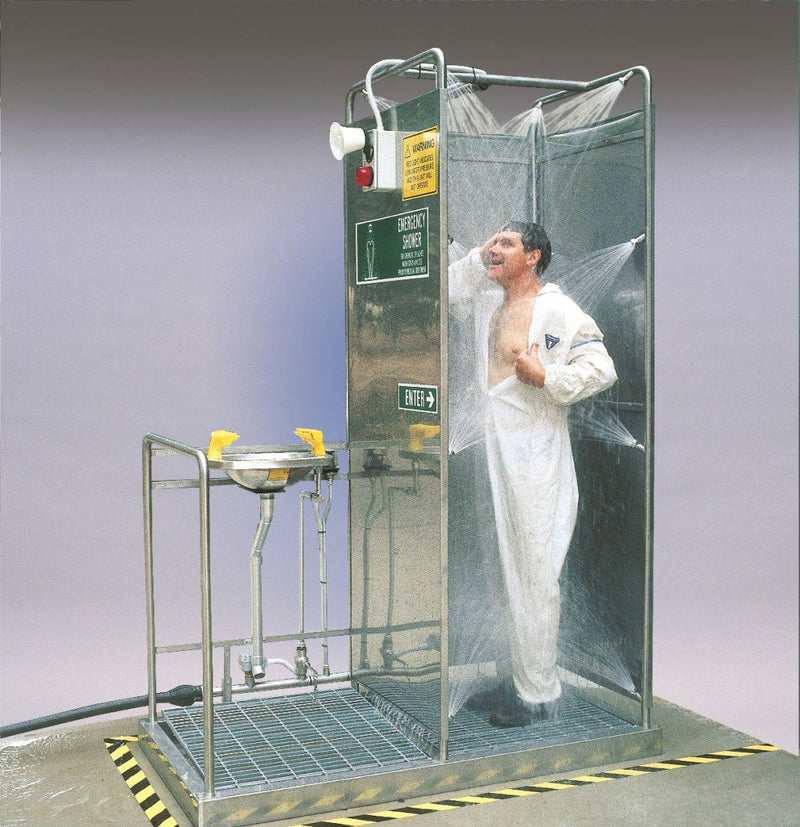 Safety Shower Modesty Screens and Worksite Protection