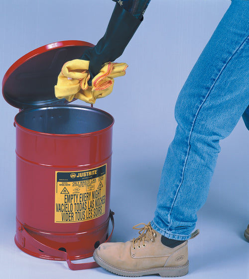 Justrite 23 L Oily Waste Can Foot Operated Cover