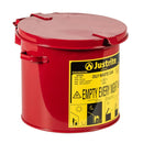 Justrite 8 L Oily Waste Can Hand Operated Cover