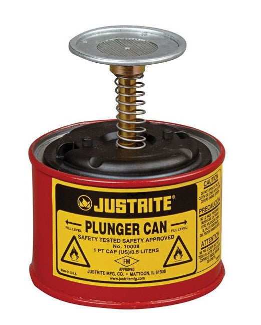 Justrite 0.5 L Plunger Can 65mm Dasher