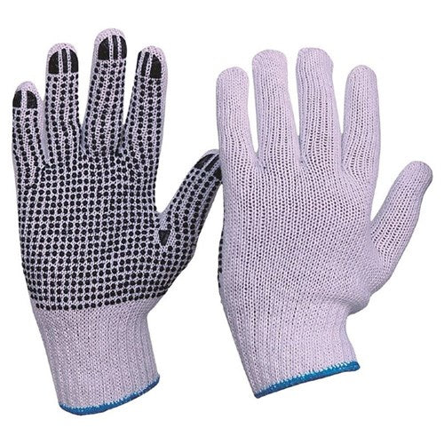 Knitted Poly/Cotton Glove with PVC Dots