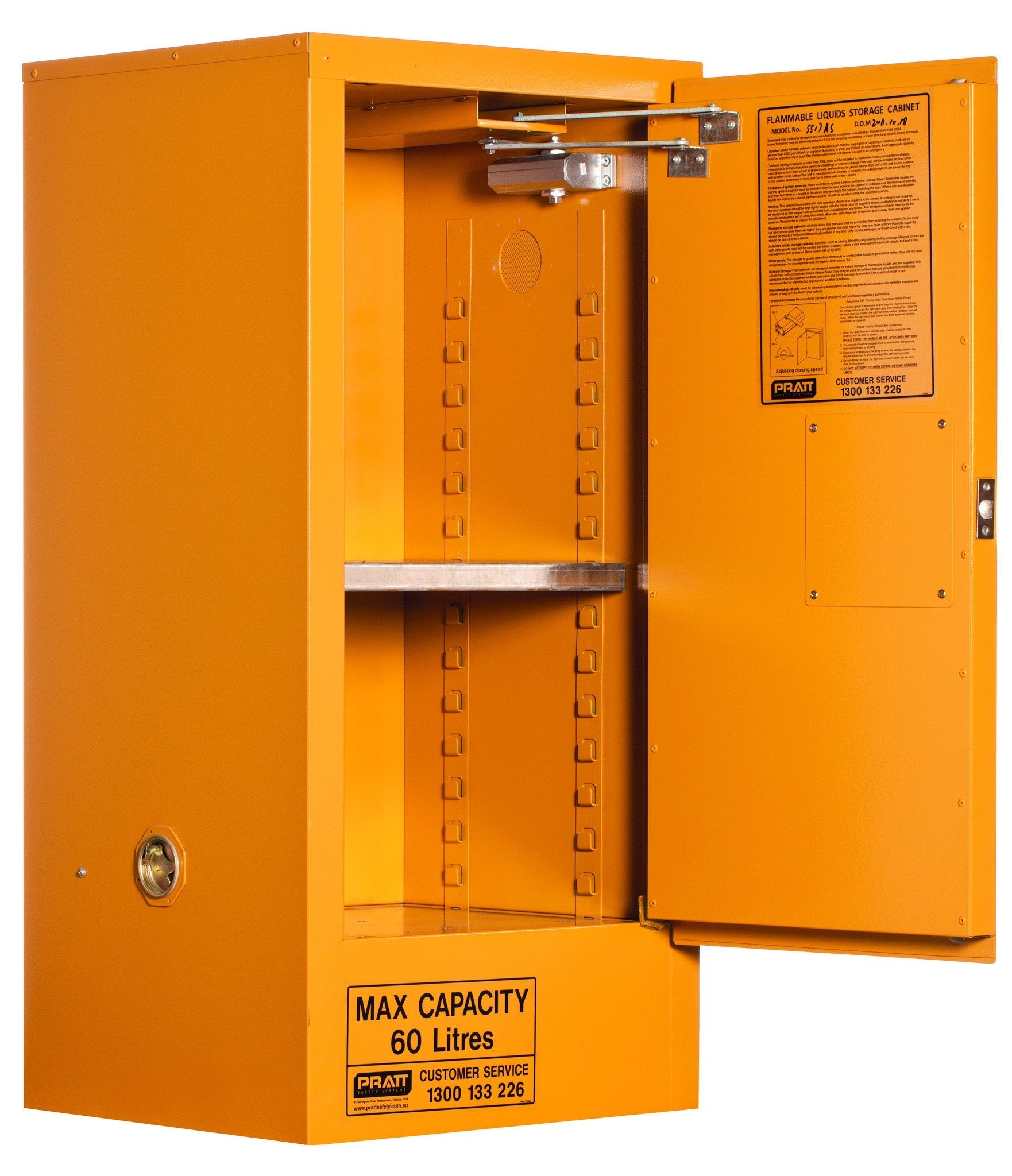 60L Flammable Liquids Storage Cabinet, Flammable - DG Safety