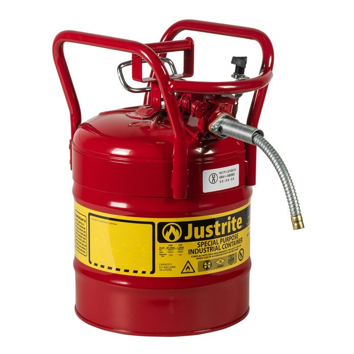 Justrite 19 Litre Transport Safety Can - 19mm Hose