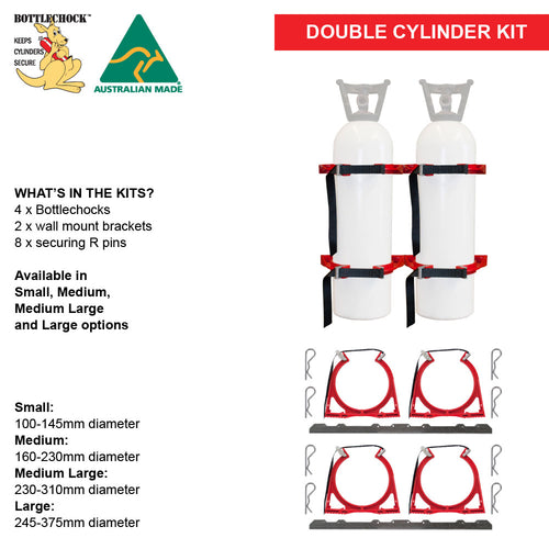 Double Medium Bottlechock Cylinder Restraint - BG2M