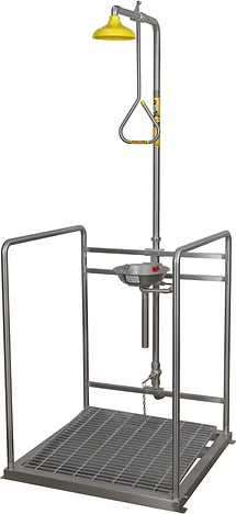 SE105 Shower Eye Wash with Bowl, Platform Operated
