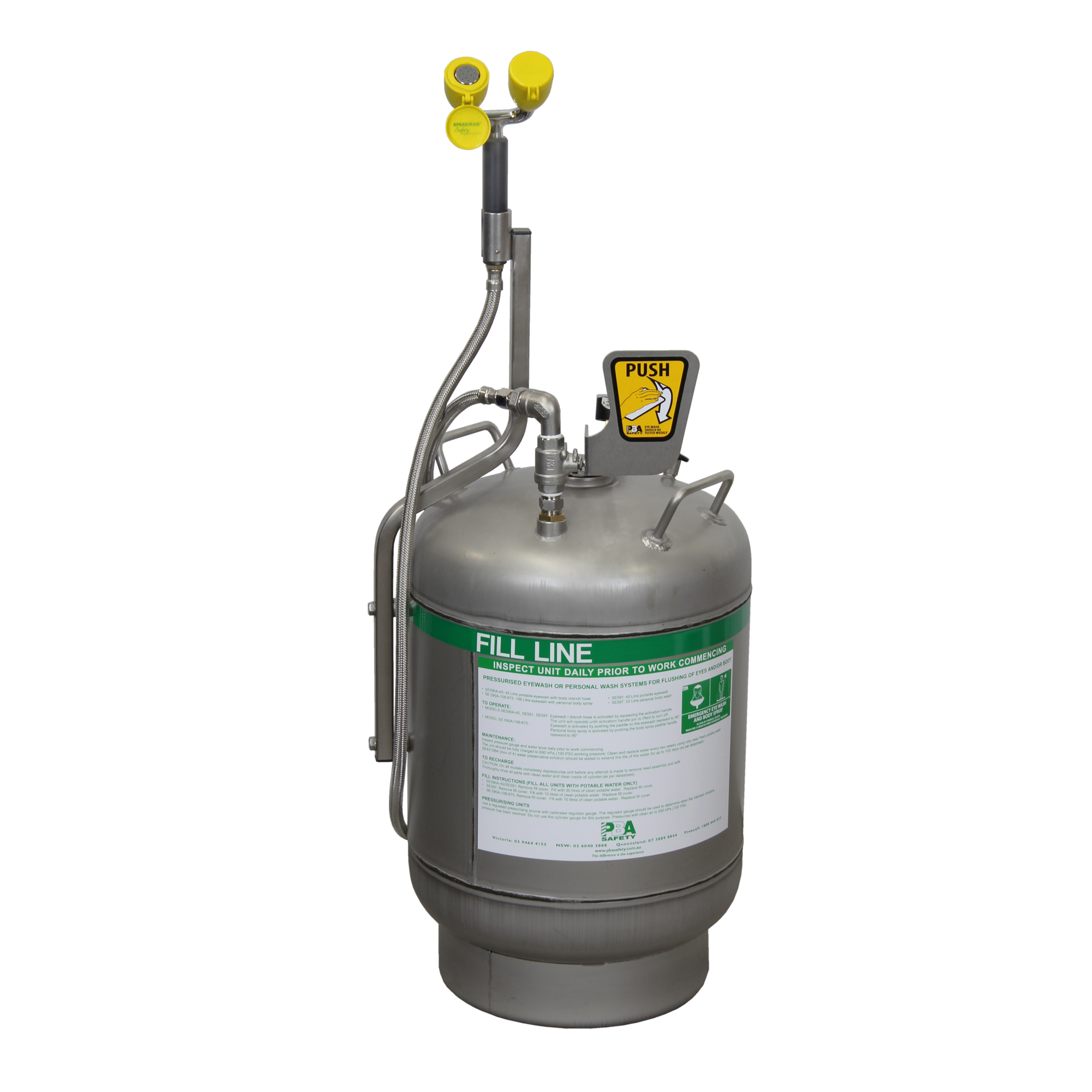 SE590A-45 Portable 45L Unit with Twin Non-Aerated Drench Hose