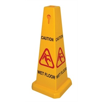 Wet Floor Cone 90cm - Yellow