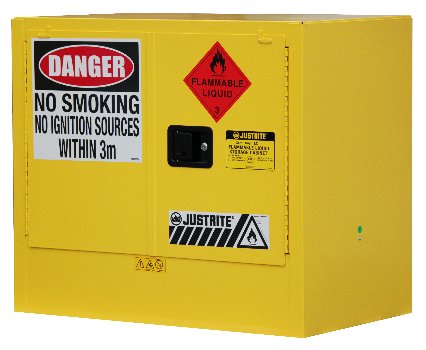 100 Litre Justrite Flammable Goods Storage Cabinet - Under Bench/Tray Top