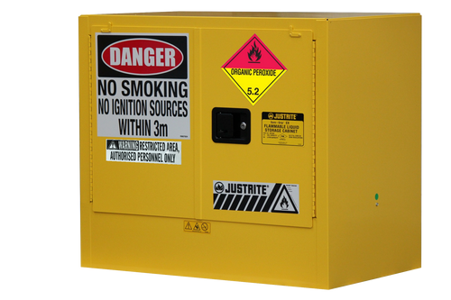 60L Justrite Organic Peroxide Cabinet 2 Shelves 2 Door