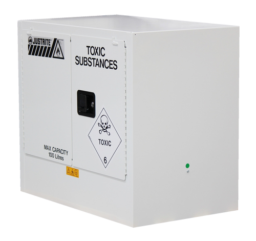 100L Justrite Toxic Cabinet 2 Shelves 2 Door