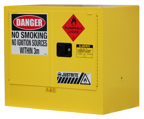 100 Litre Justrite Flammable Goods Storage Cabinet - Under Bench/Tray Top