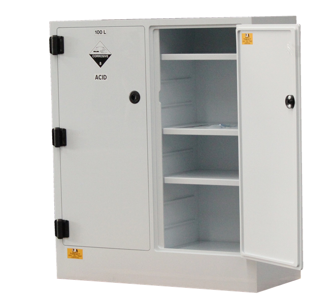 200 Litre Polystore Corrosive Chemical Storage Cabinet - Dual Compartment