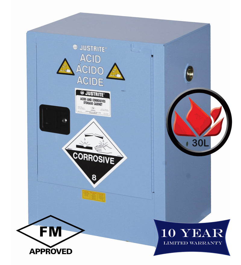 30L Dangerous Goods Storage Corrosive Chemical Safety Cabinet 10 Yr Warranty
