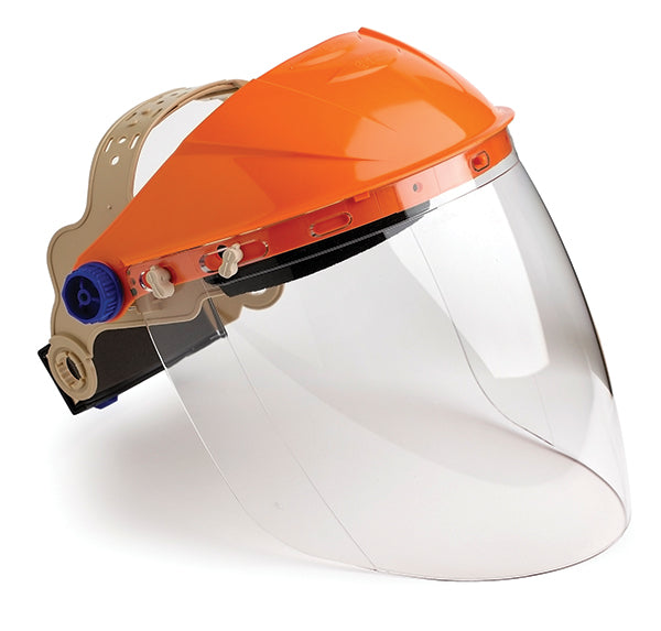 Face protection browguard with clear visor