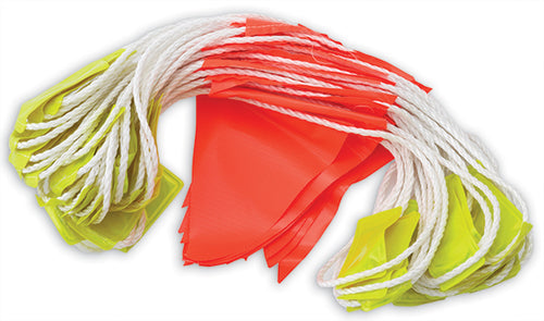 Orange PVC Bunting flags 30 m Day Night