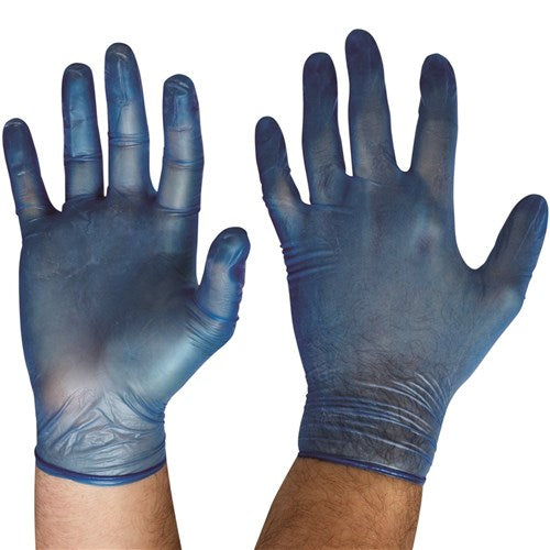 Disposable Gloves - Vinyl Powder Free - Blue