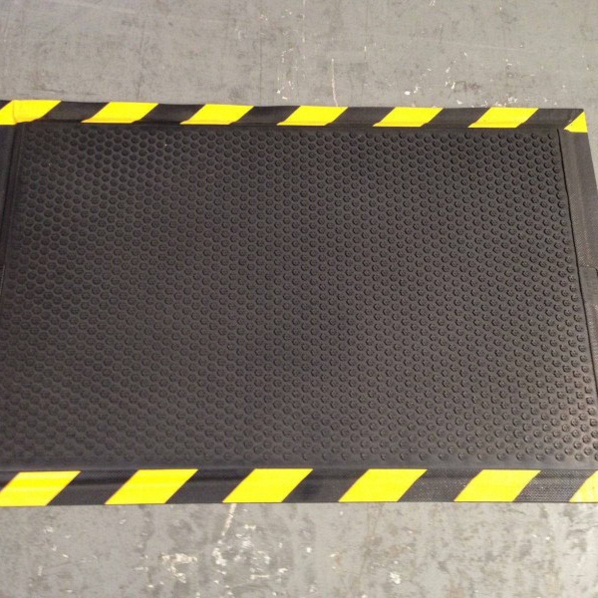 Anti Fatigue Mat - Grip Top Yellow Black Border