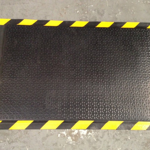 Anti Fatigue Mat - Texture Top Yellow Black Border