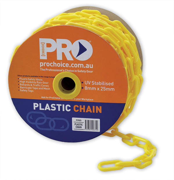 8mm Yellow Safety Chain - 25 metres