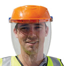 Striker Browguard and Clear Visor Assembled