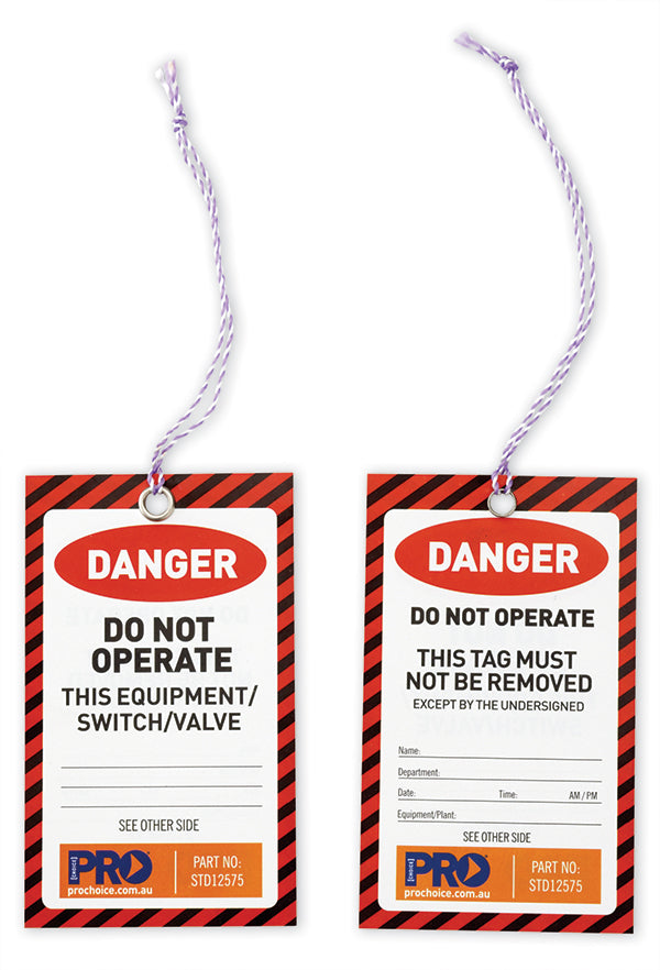 Safety Tags - Red Danger